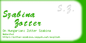 szabina zotter business card